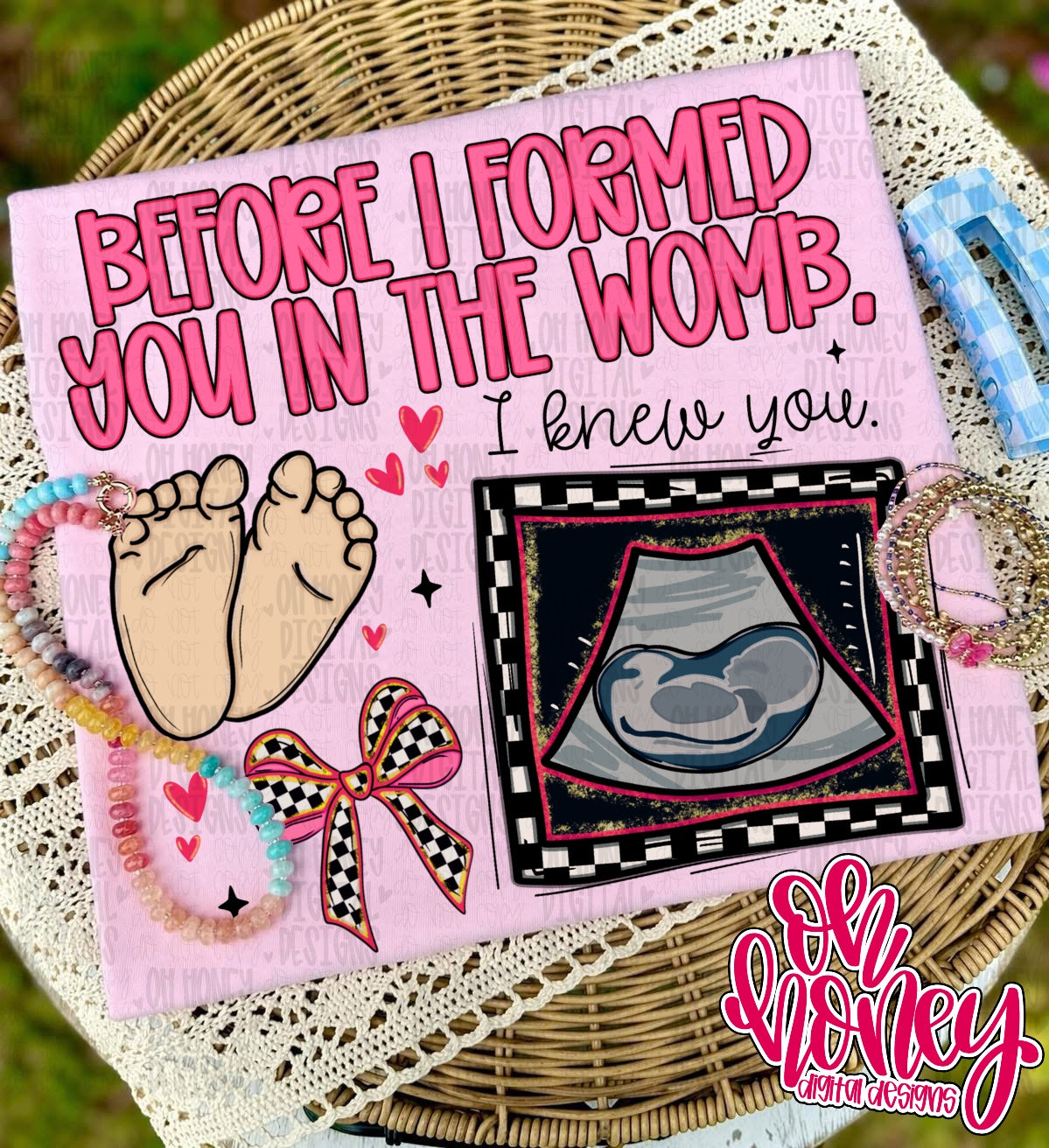 Before I formed You in the Womb, I Knew You - pink