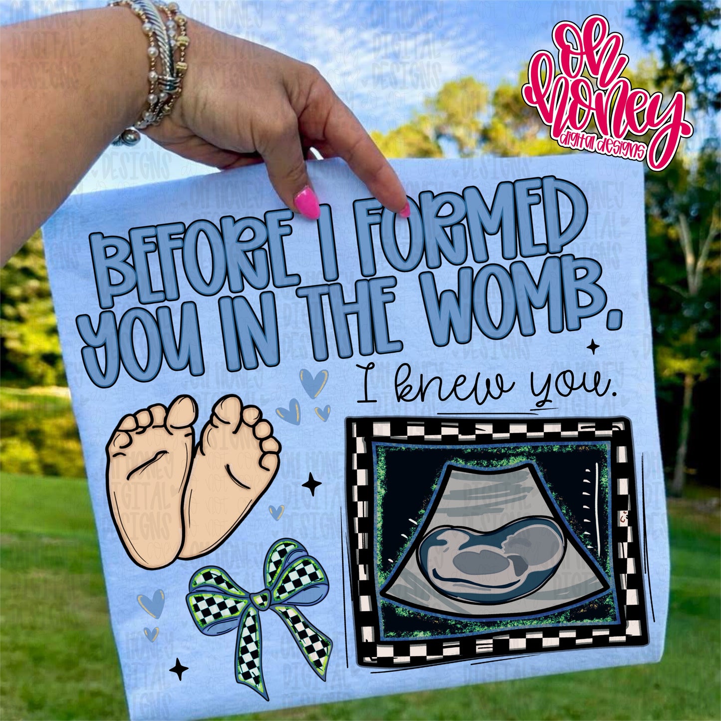 Before I formed You in the Womb, I Knew You - blue