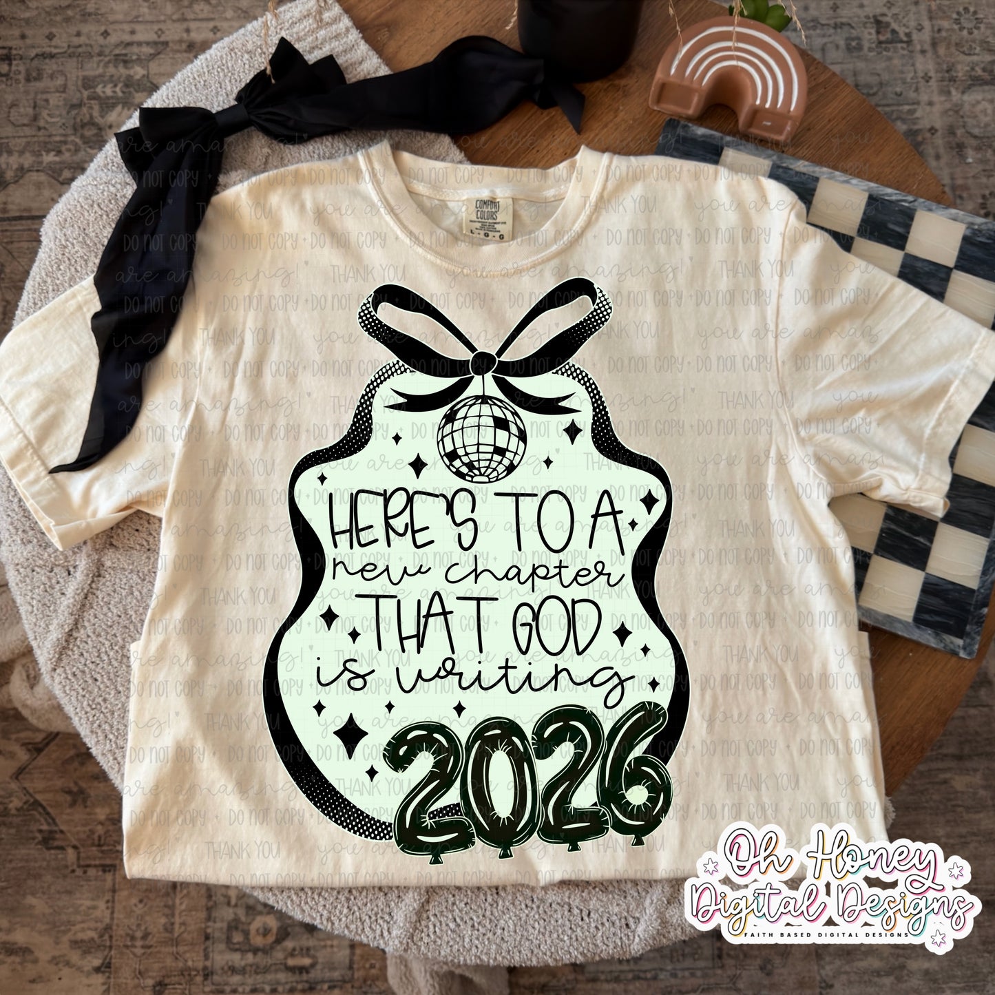 Here's to a New Chapter That God is Writing - 2026-  Black - PNG - DECEMBER 2025