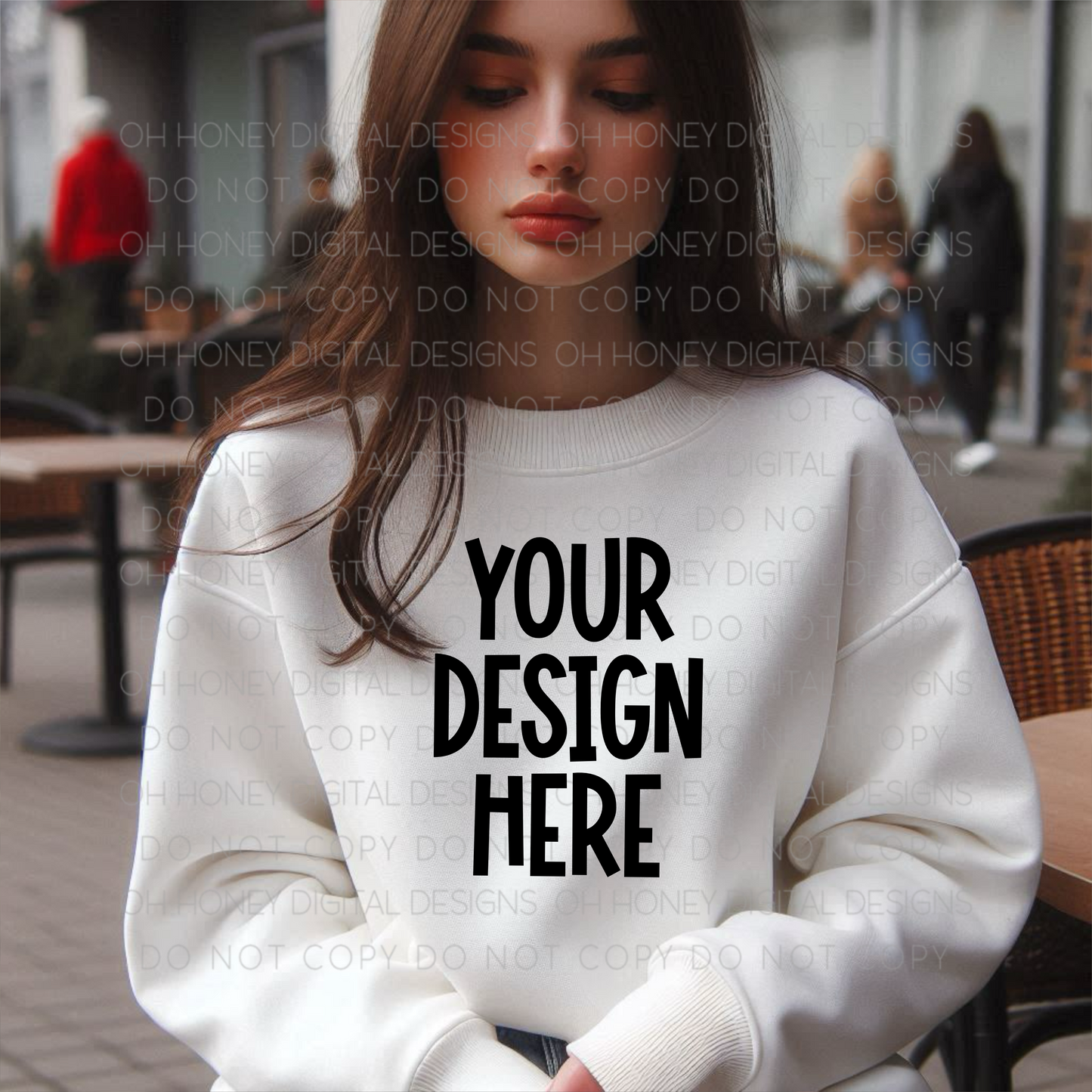 Unbranded White Sweatshirt Mockup