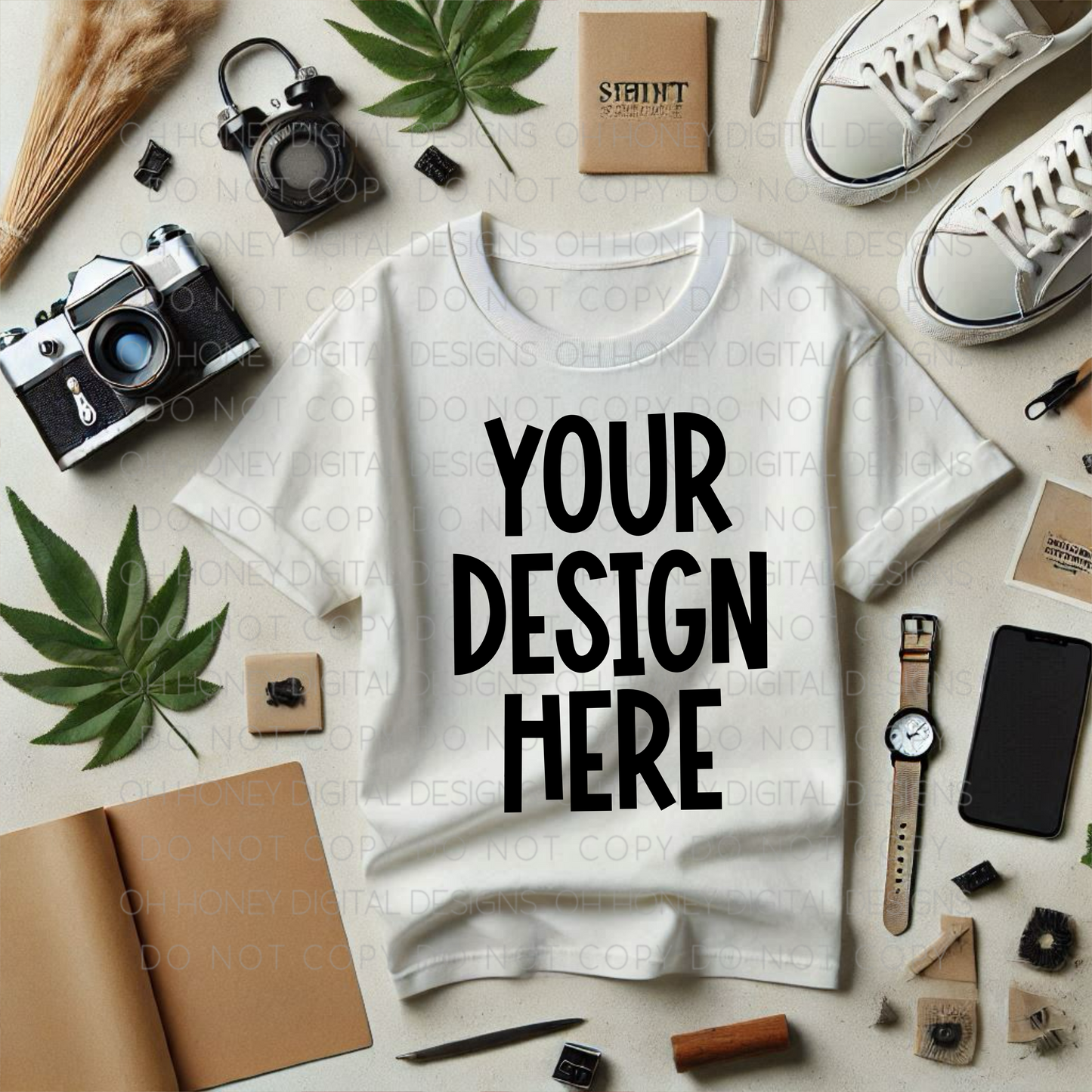 Unbranded White T-Shirt Mockup