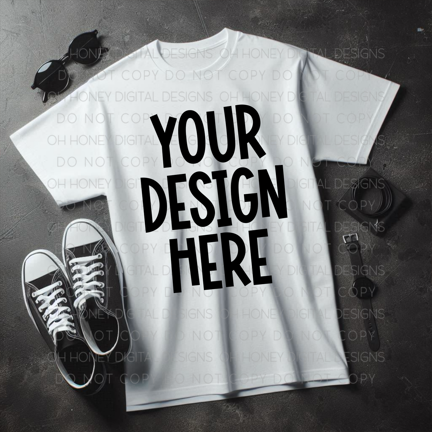 Unbranded White T-Shirt Mockup