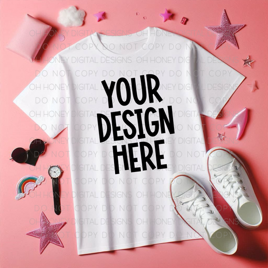 Unbranded White T-Shirt Mockup