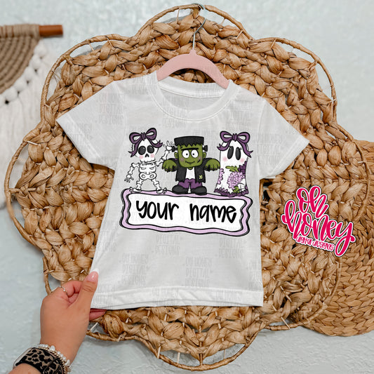 Halloween Name Plate Purple