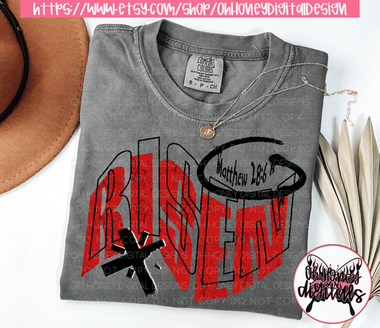 Risen Matthew 28:6 PNG JANUARY 2025