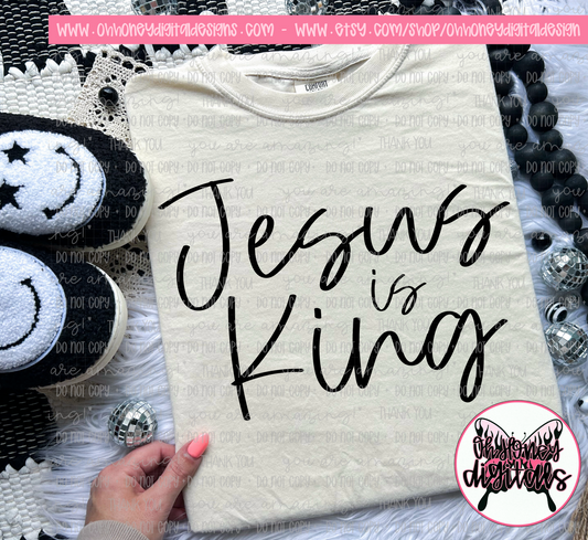 Jesus is King - Black & White Version Included - PNG FEBRUARY 2025