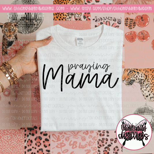 Praying Mama - Black & White Version Included - PNG FEBRUARY 2025