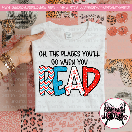 Oh, The Places You'll Go When You Read - PNG FEBRUARY 2025