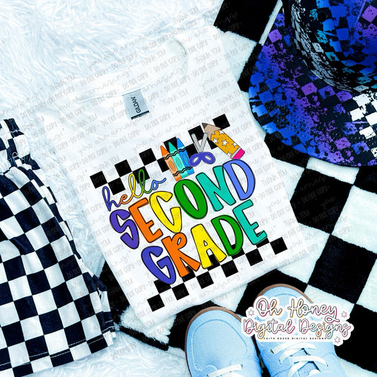 Hello Second Grade - Boy - PNG - JULY 2025