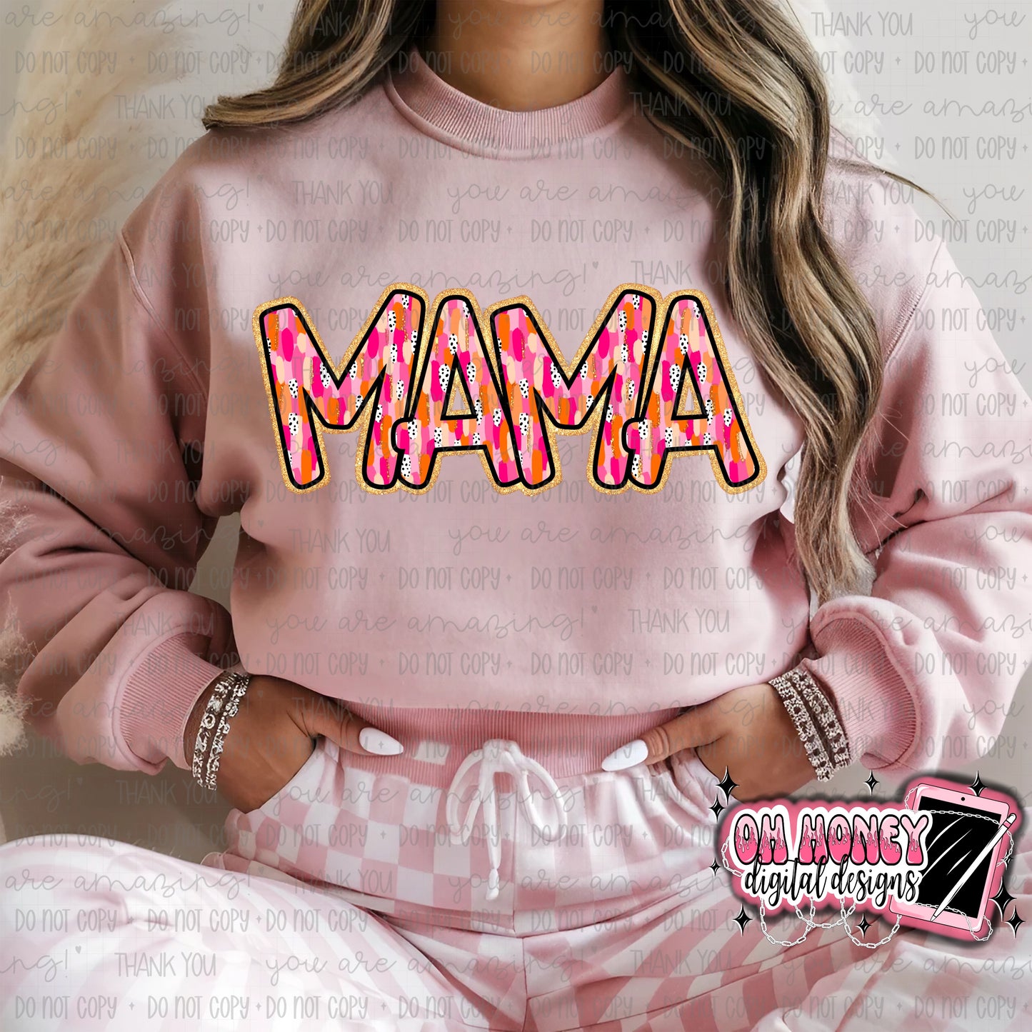 Mama - Bright Brush Strokes - PNG March 2025