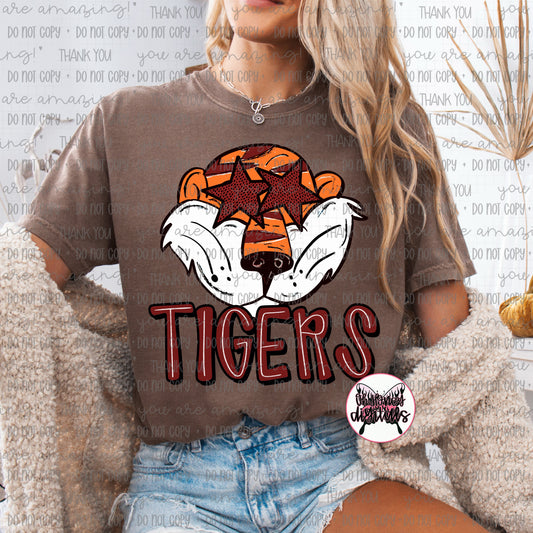 Tigers Maroon - Mascot - PNG MARCH 2025