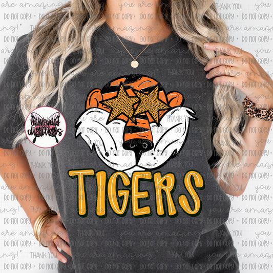 Tigers Gold & Black - Mascot - PNG MARCH 2025