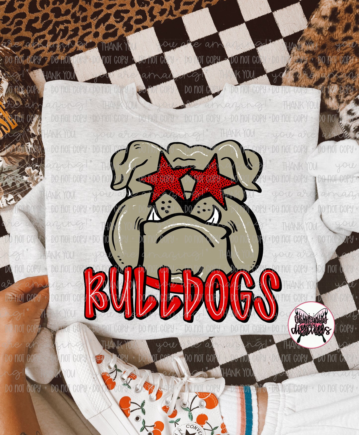 Bull Dogs Red & Black - Mascot - PNG MARCH 2025