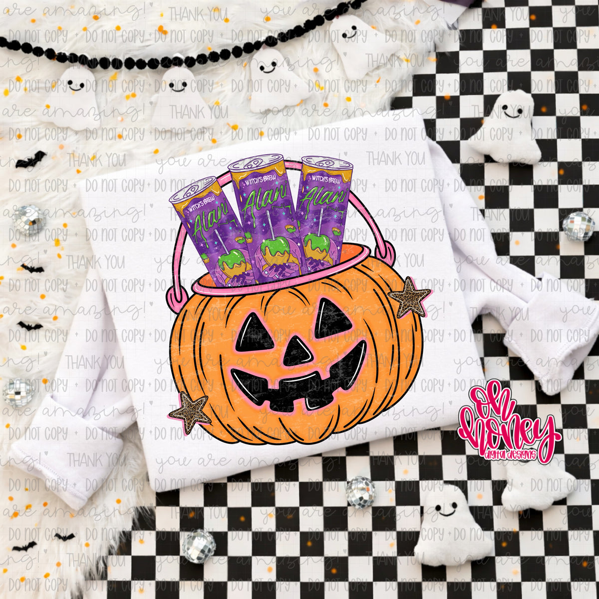 Witch Energy Drink Pumpkin Bucket