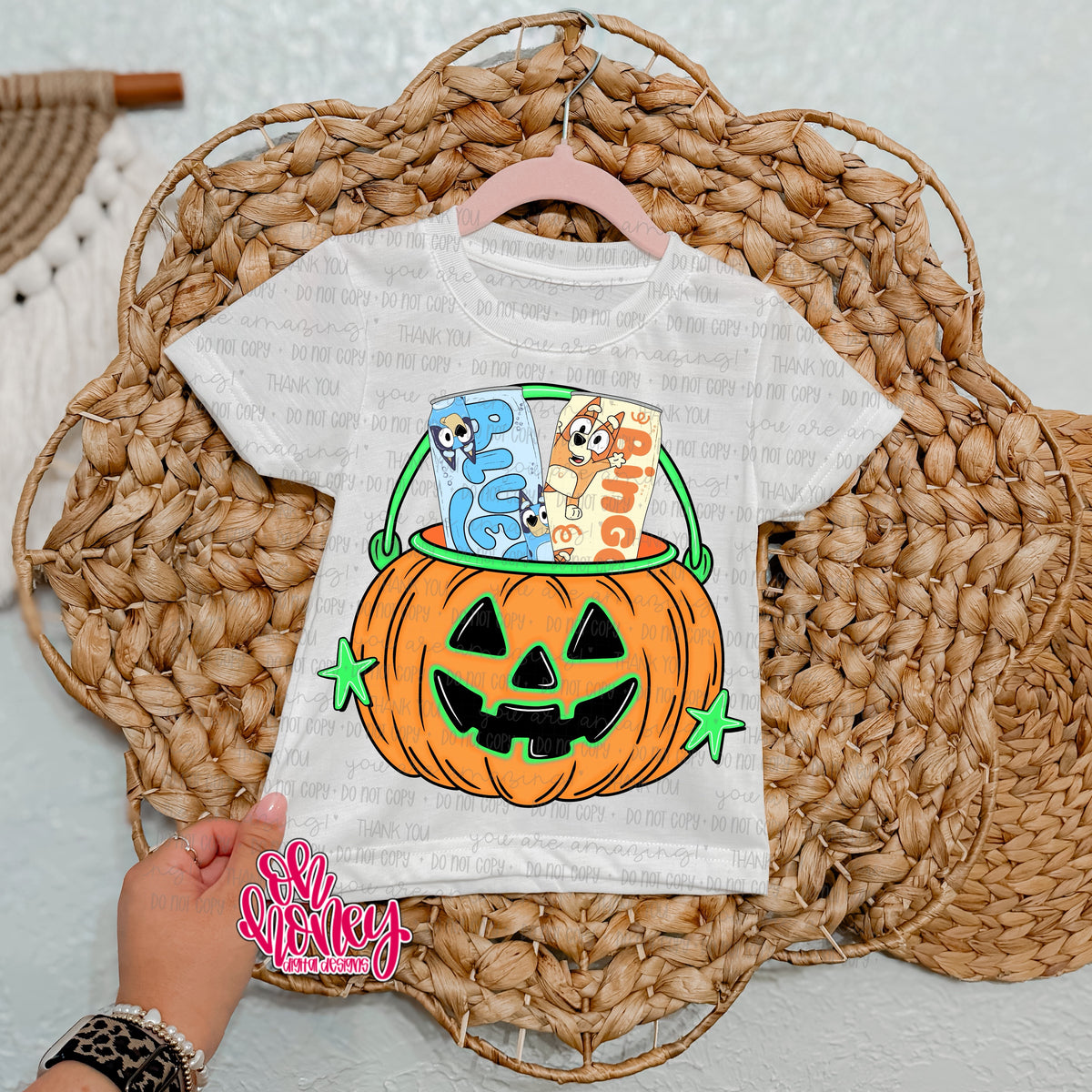 Blue Bing Green Pumpkin Bucket