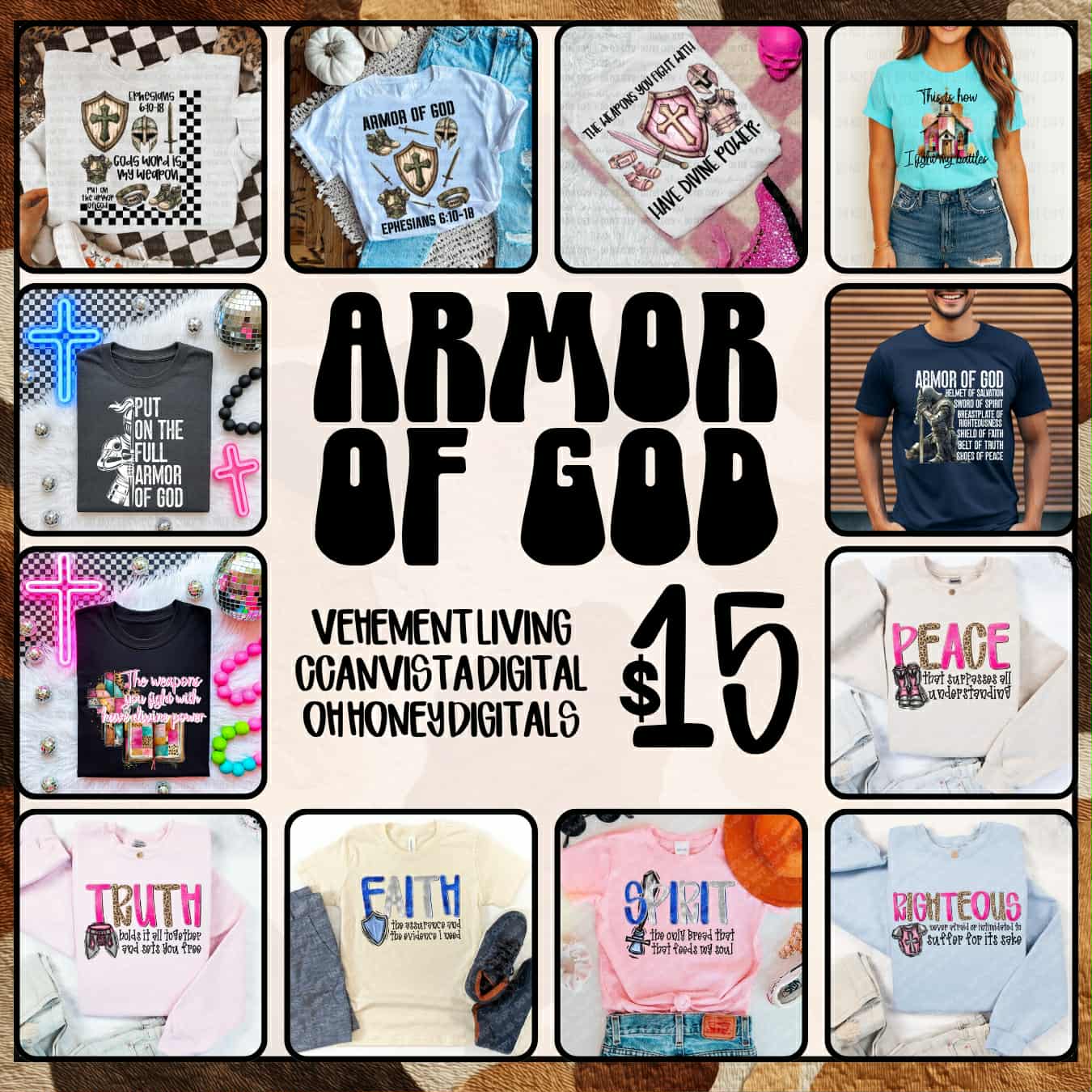 Armor of God Collab  - Oh Honey Digitals x Vehement Living x Canvista Designs