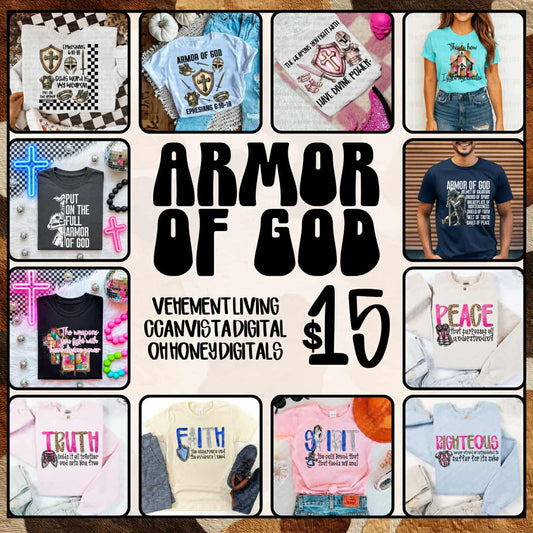 Armor of God Collab  - Oh Honey Digitals x Vehement Living x Canvista Designs