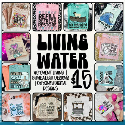 Living Water Collab  - Oh Honey Digitals x Vehement Living x Shine a Light Designs