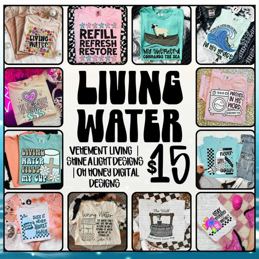 Living Water Collab  - Oh Honey Digitals x Vehement Living x Shine a Light Designs