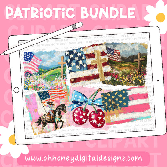 Patriotic Clipart Bundle - 1 - AI Assisted