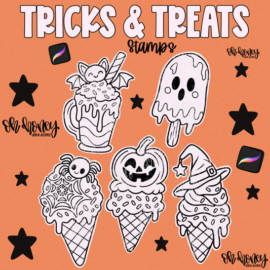 Tricks & Treats Procreate Stamps
