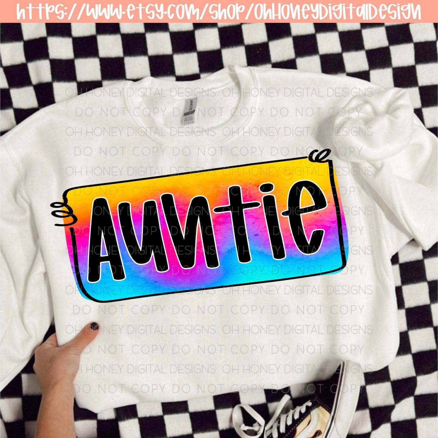 Auntie Tie Dye PNG