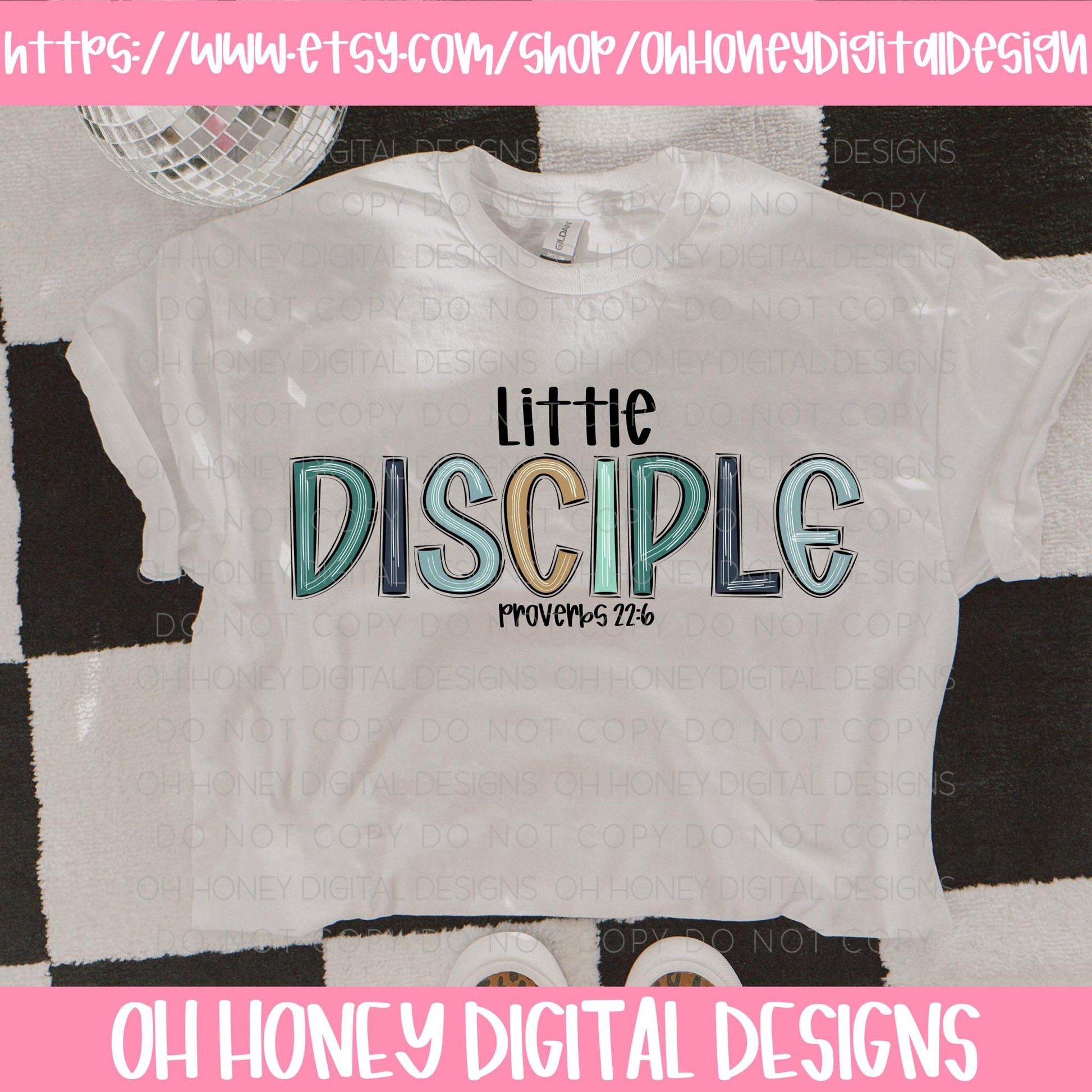 Little Disciple Green Blue PNG Proverbs 22:6
