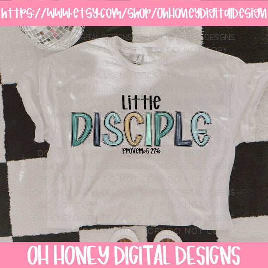 Little Disciple Green Blue PNG Proverbs 22:6