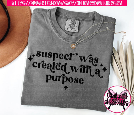 Suspect Was Created for a Purpose PNG / Funny / TikTok Trend