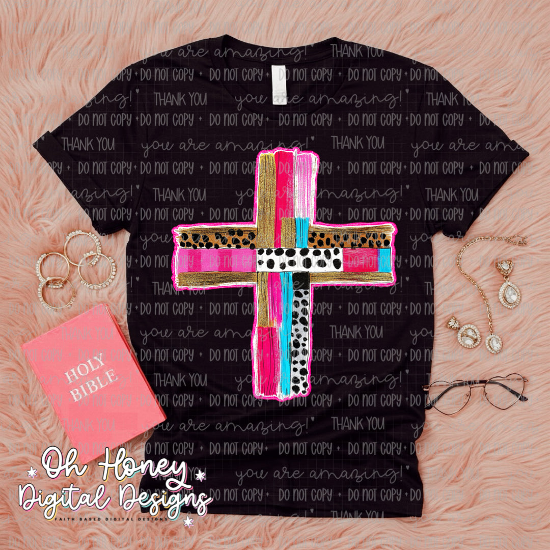 Mixed Print Cross - PNG - MAY 2025 – Oh Honey Digital Designs